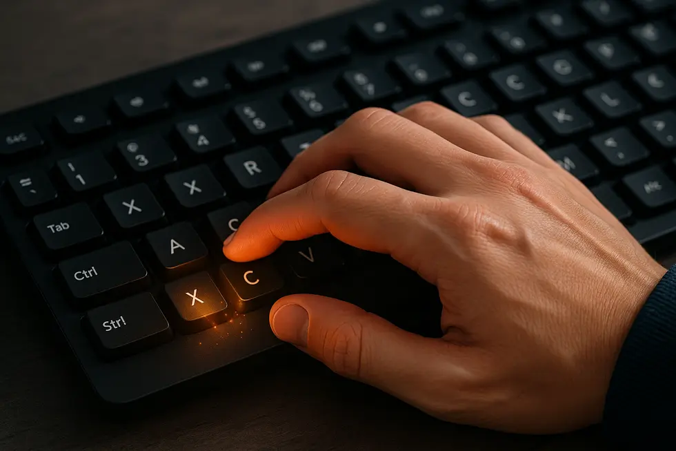 Mastering the basics of Copy, Cut, and Paste with keyboard shortcuts.