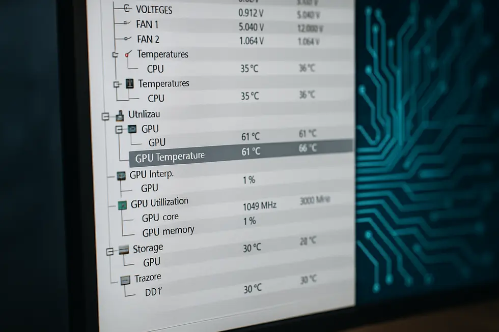 RivaTuner Statistics Server interface showcasing real-time GPU performance data.