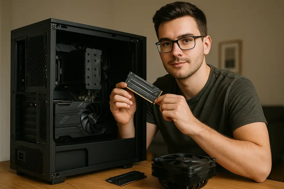 A gamer enjoying a high-definition experience thanks to PCIe 5.0.